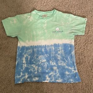Simply Southern • Tie dye geen and blue volleyball shirt